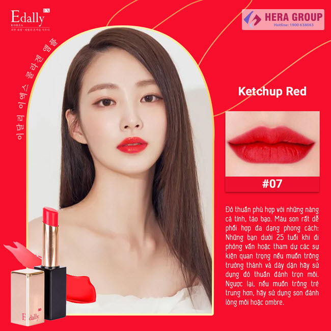 Son môi collagen Edally Ex Ketchup Red 07