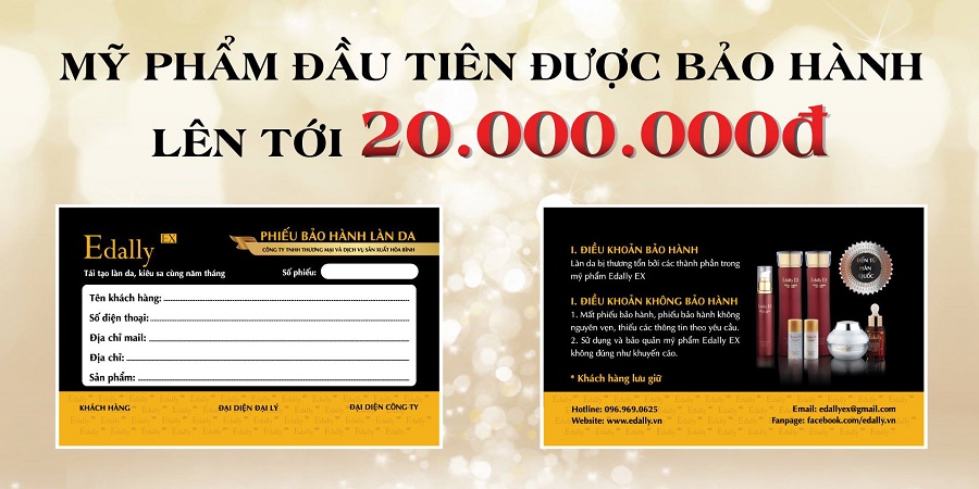 phiếu bảo hành da edally