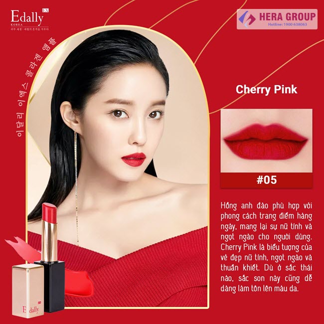 Son môi collagen Edally Ex Cherry Pink 05